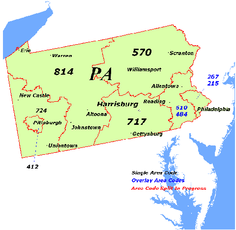 215 Area Code Location Prefixes Cities Map Time Zone.